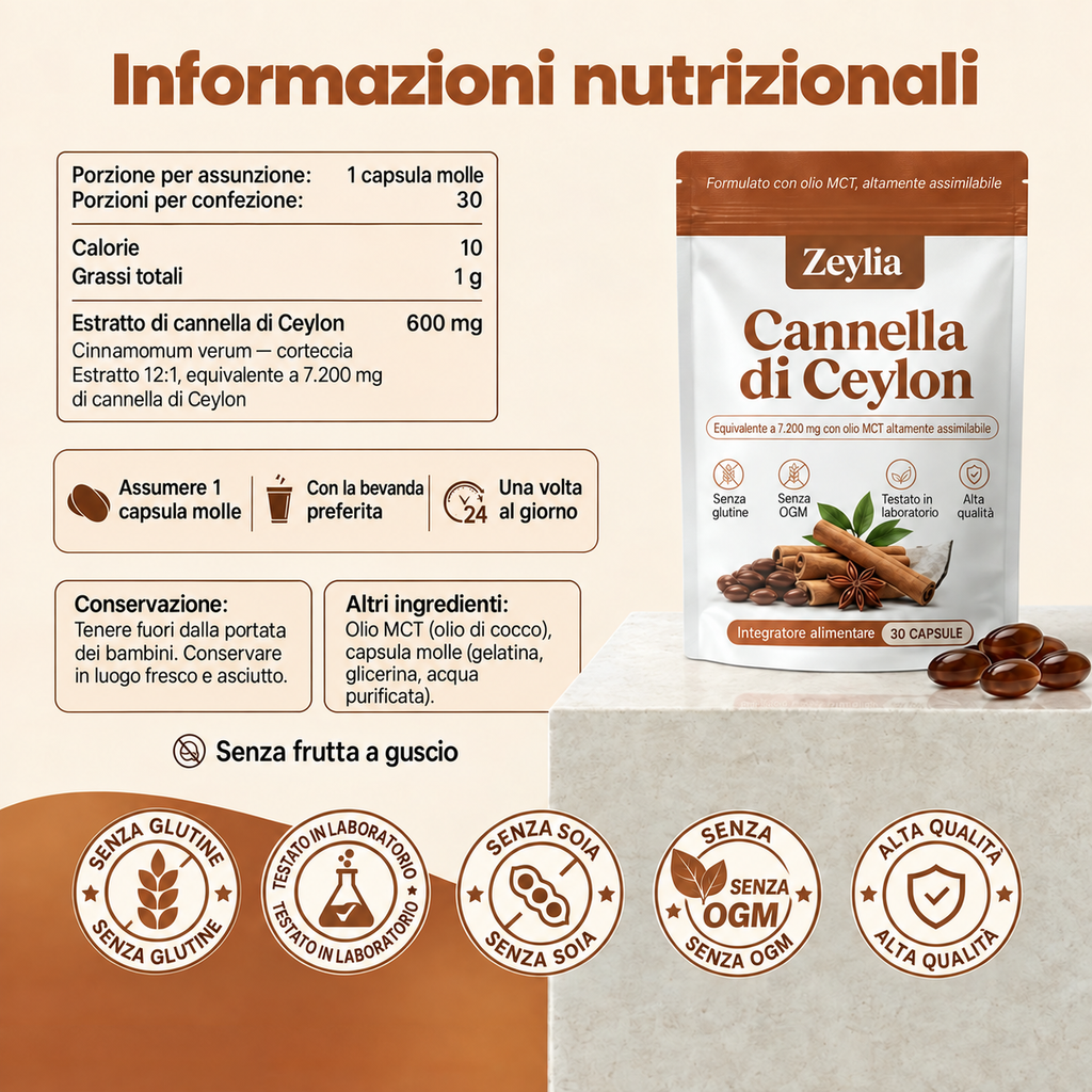 Informazioni nutrizionali Zeylia